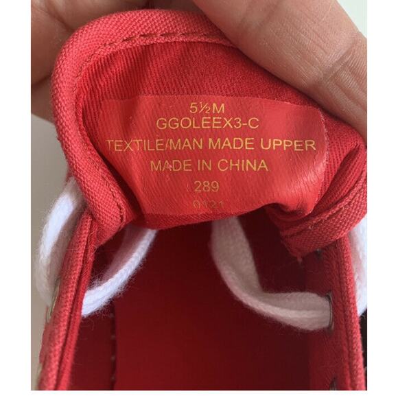 G By Guess Red Lace Up Canvas Shoes sneakers Ggoleex3-C Womens Size 5.5 Low Top - Picture 3 of 9